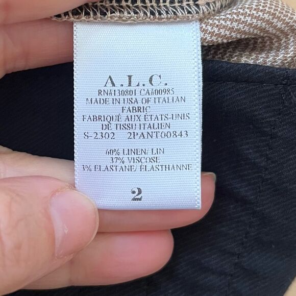 A.L.C. Fynn Plaid Straight-Leg Pants in Tawny Plaid 2 NWT - Picture 13 of 16